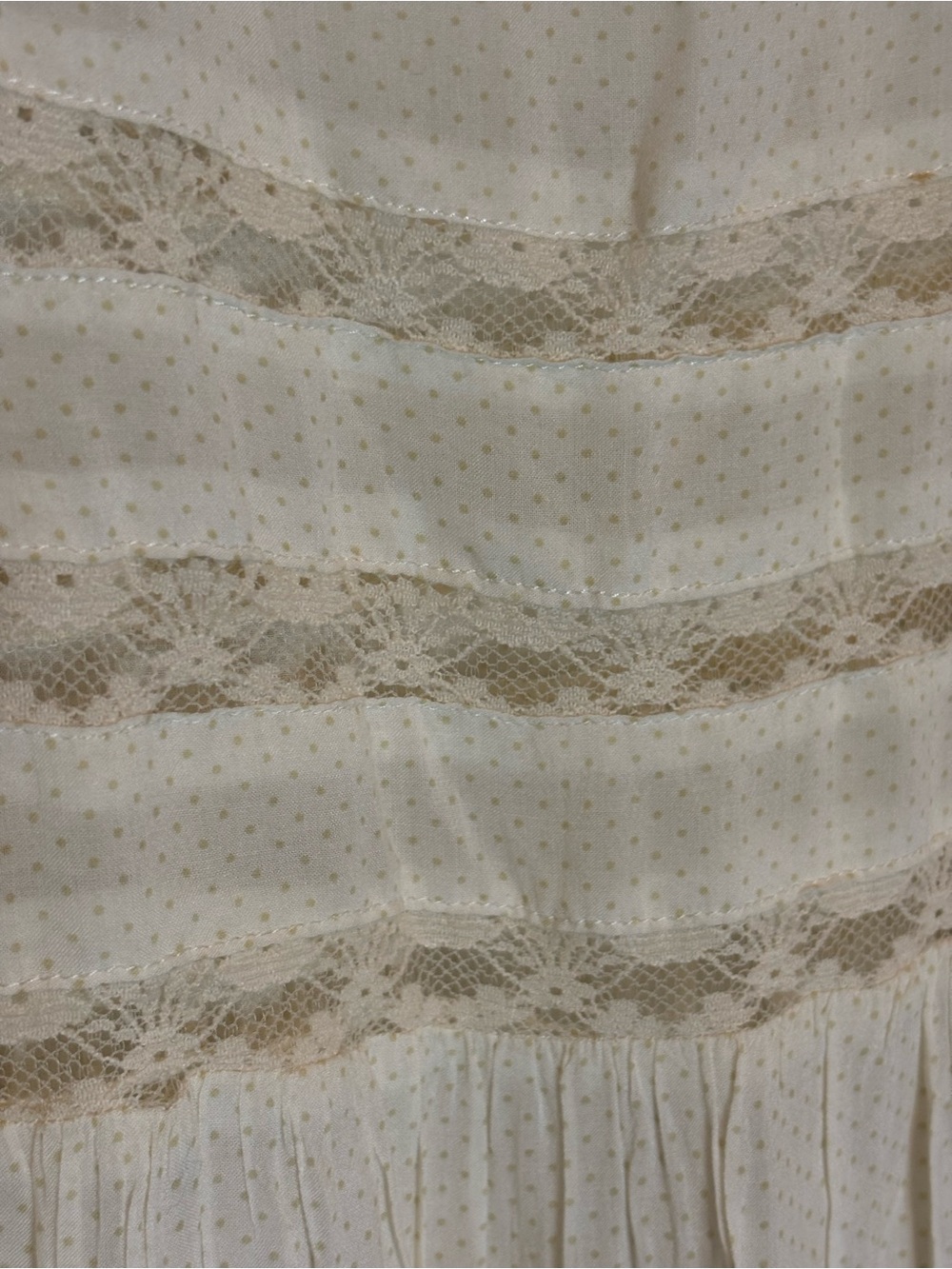 Intimately Free People cream Dot Lace Scoop Tunic Tank XS - Picture 4 of 9